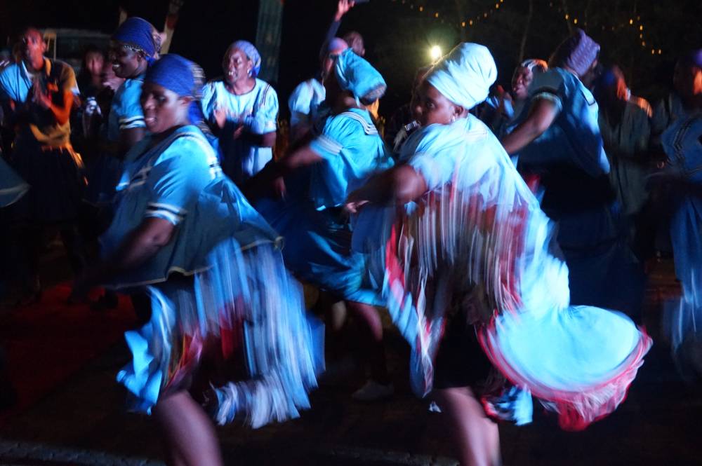 Seperu dance groups performing during the opening ceremony of the eighteenth session of the Intergovernmental Committee for the Safeguarding of the Intangible Cultural Heritage in Kasane, Republic of Botswana