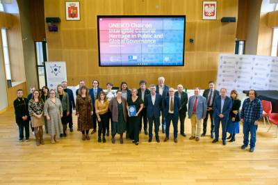 Participants of the official launch of the UNESCO Chair on ICH in Public and Global Governance on 14 March 2024, University of Warsaw.