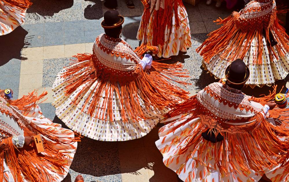 Danseurs pendant le Carnaval à Puno, Pérou